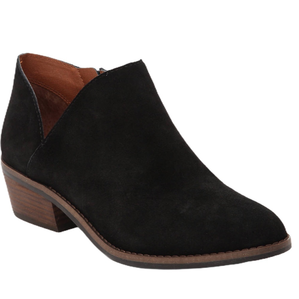 Lucky Brand Fenley Suede Ankle Boots Size 6.5